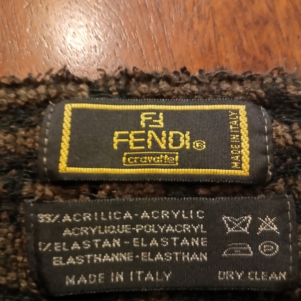 Brown and Black Patterned Scarf - Picture 10 of 10